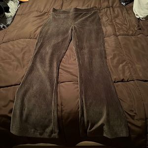 Aerie Groove-on Velour high waisted flare pant